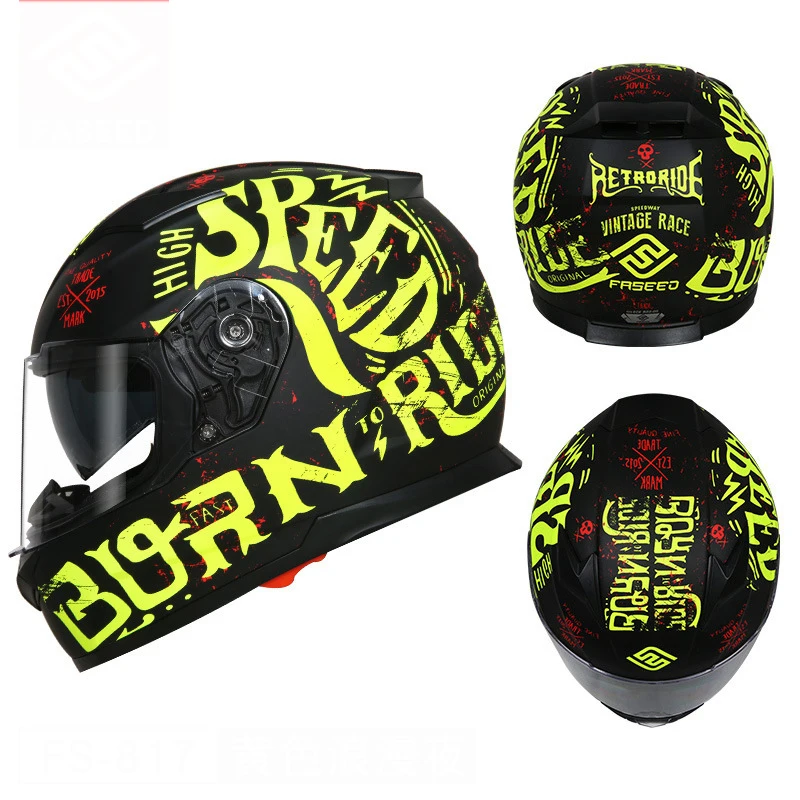 Faseed  High Quality kyt helmet full face Motorcycle ECE Certified Double Visors Men Riding casco de motocicleta certificado
