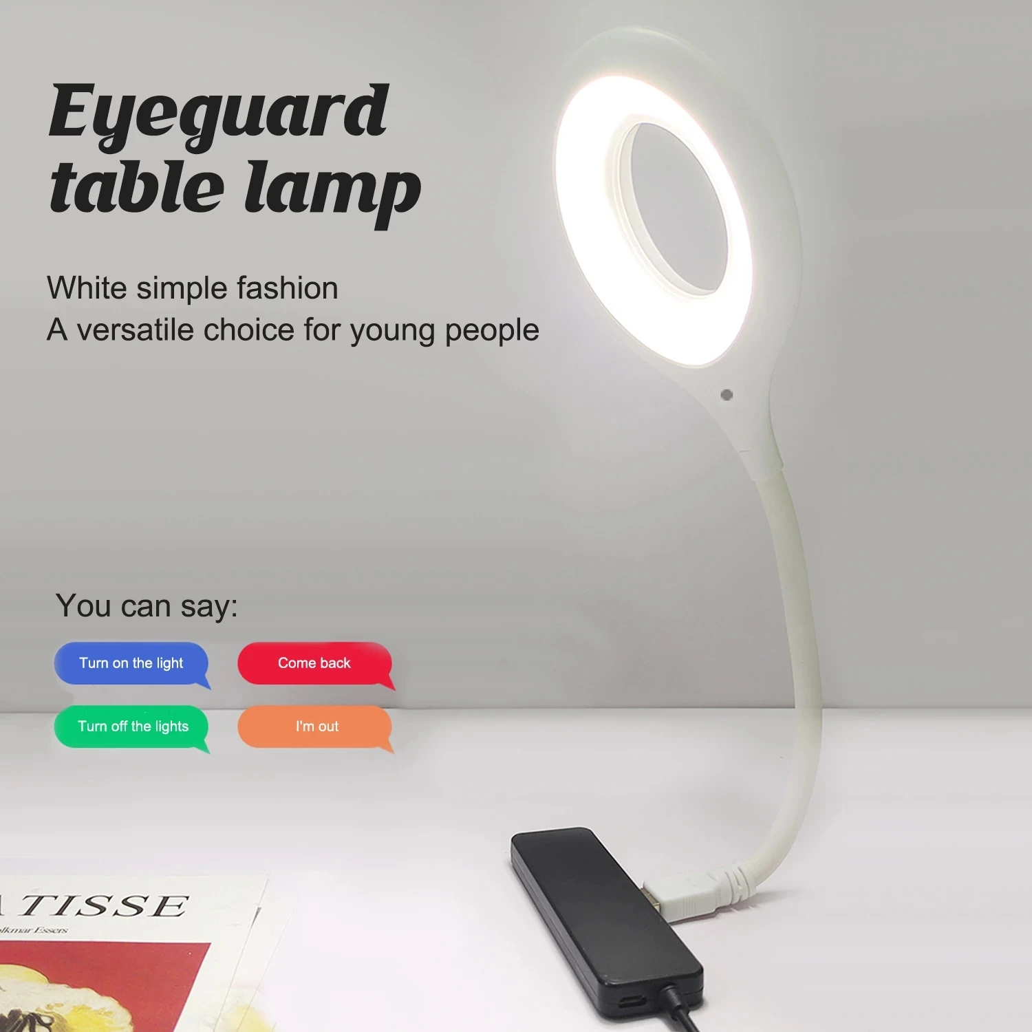 Mini Portable Laptops USB LED Light Touch Sensor Dimmable Table Desk Lamp for Power Bank Camping PC Laptops Book Night Lighting