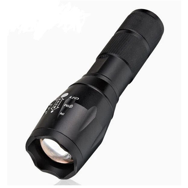 
Adjustable Focus High Power Rechargeable T6 Torch Light Aluminium Zoom Telescopic Flashlight 