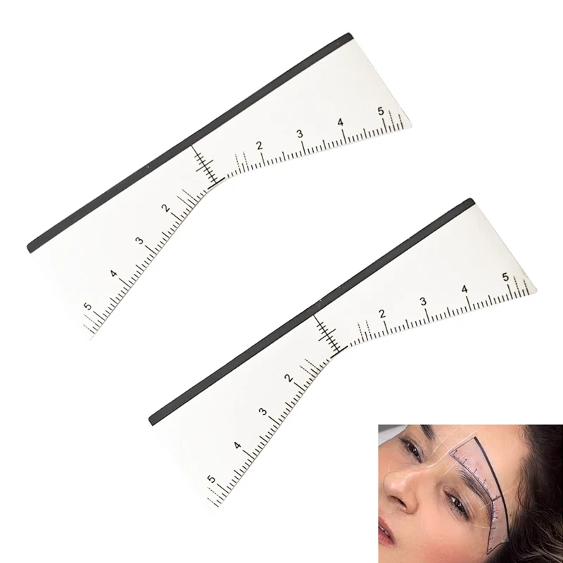 Popular Makeup Tool Eyebrow Positioning Measuring Wholesale Plastic Paper Eyebrow Shape Ruler Disposable Eyebrow Ruler Sticker