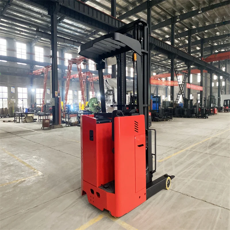 electric reach truck counterbalance pallet stacker 1500kg electric reach truck with curtis ac controller
