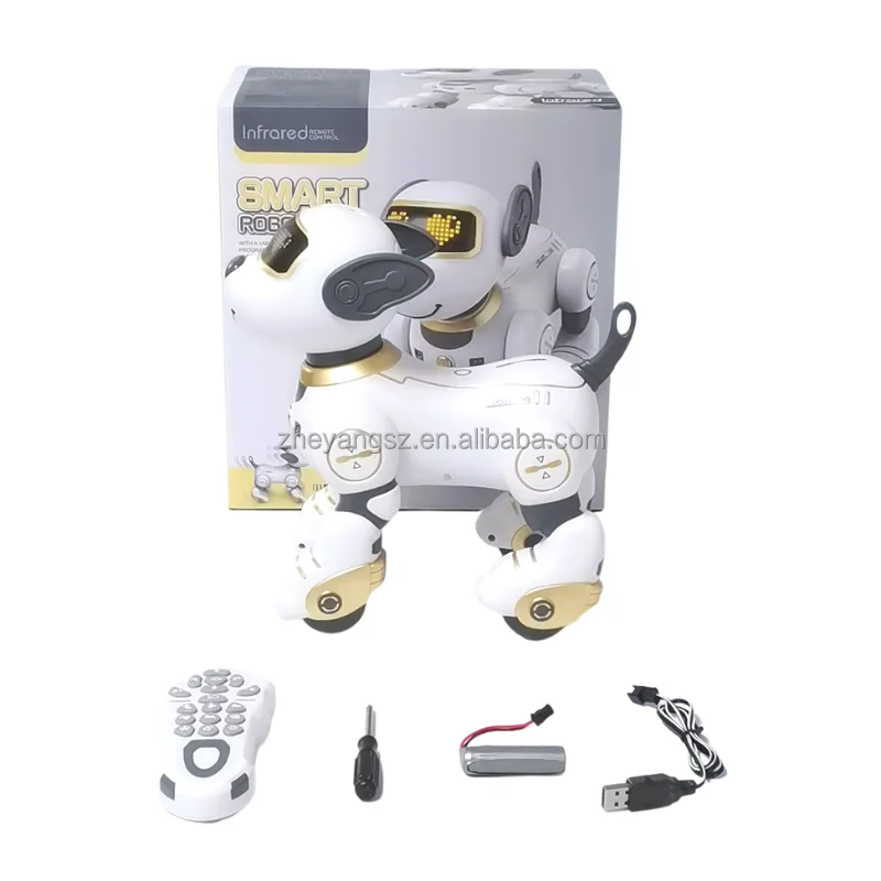 Factory stunt touch smart follow song push ups turn left say hello smart dog robot