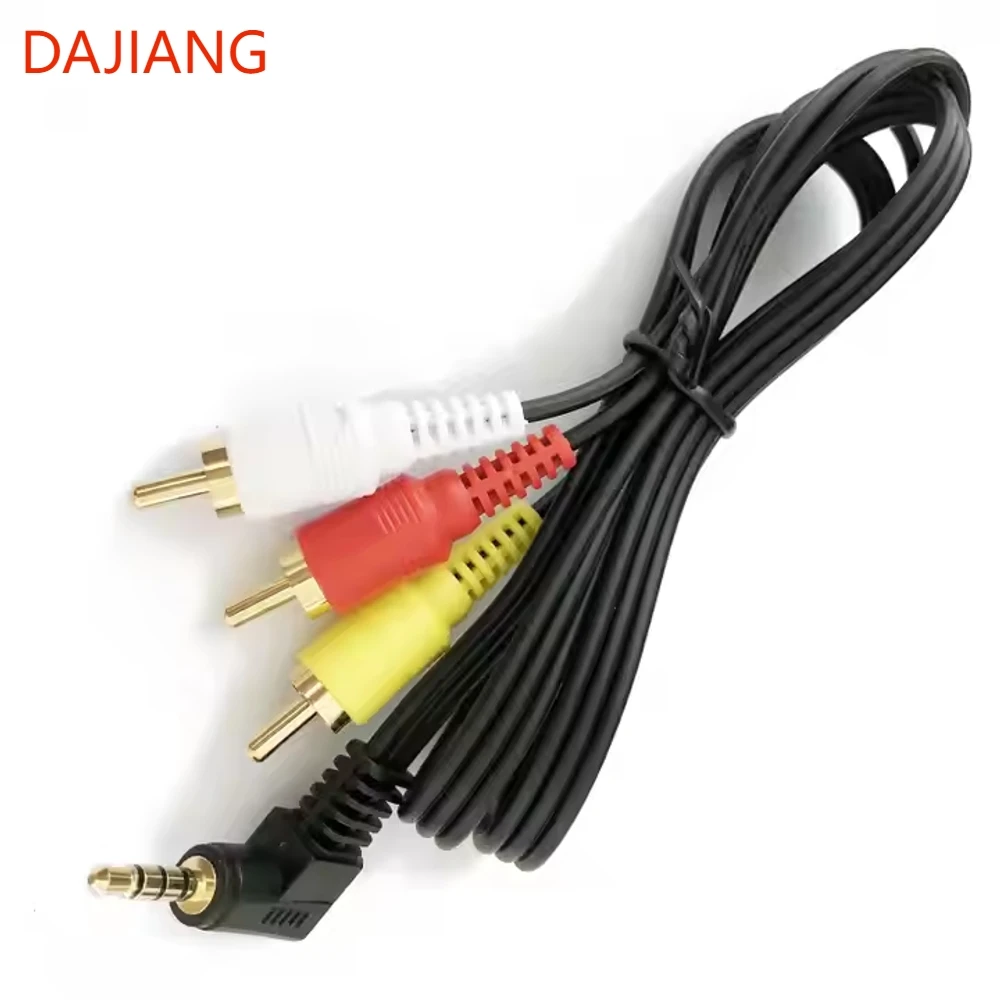 DAJIANG OEM настраиваемый 3 5 мм до RCA штекер к Стерео Аудио Видео Мужской кабель AUX на AV видеокамера