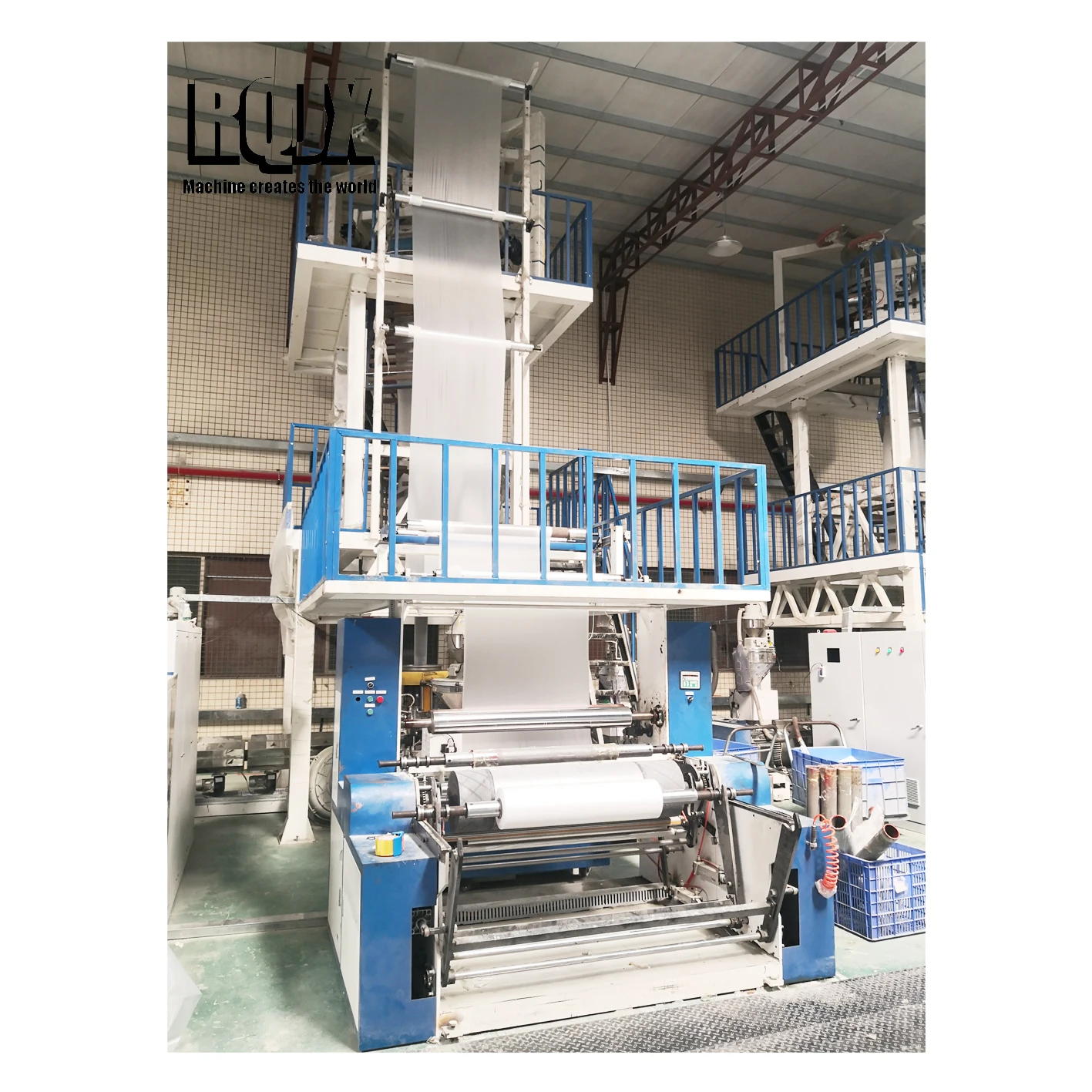 High Speed ABA Biodegradable HDPE LDPE PE bio polythene film blowing machine extruder