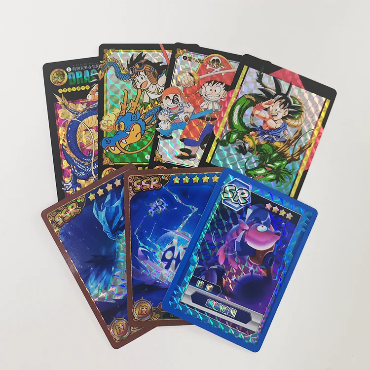 Custom Holographic Card Game Printing Foil Packaging Deck Collectible Anime Card Trading Cards Booster