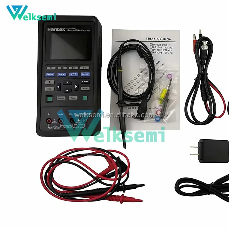 Hantek 2d42 3 In 1 Handheld Oscilloscope Portable Usb Digital Oscilloscope 250msa/s Waveform Generator 2 Channel 40mhz Lcd