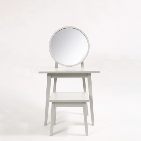 Large Durable Modern round Mirror Makeup Vanities Dressing Table Desk Modern round Mirror Makeup Vanity