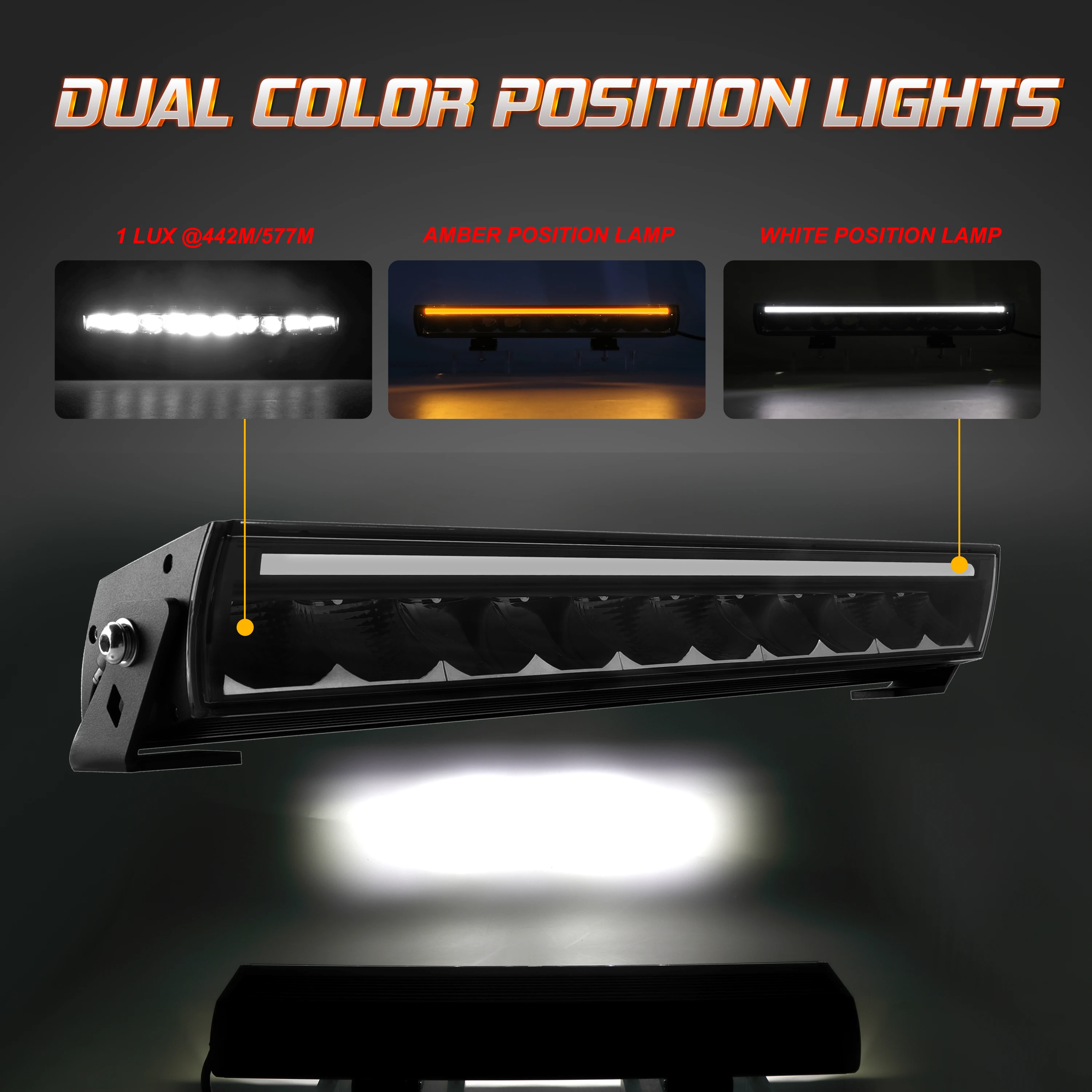 Diamond Driving Light Bar 13inch 20inch 60w 100w Led Light Bar DRL Light Bar 12V 24V 4x4 Atv  IP68 ECE R112