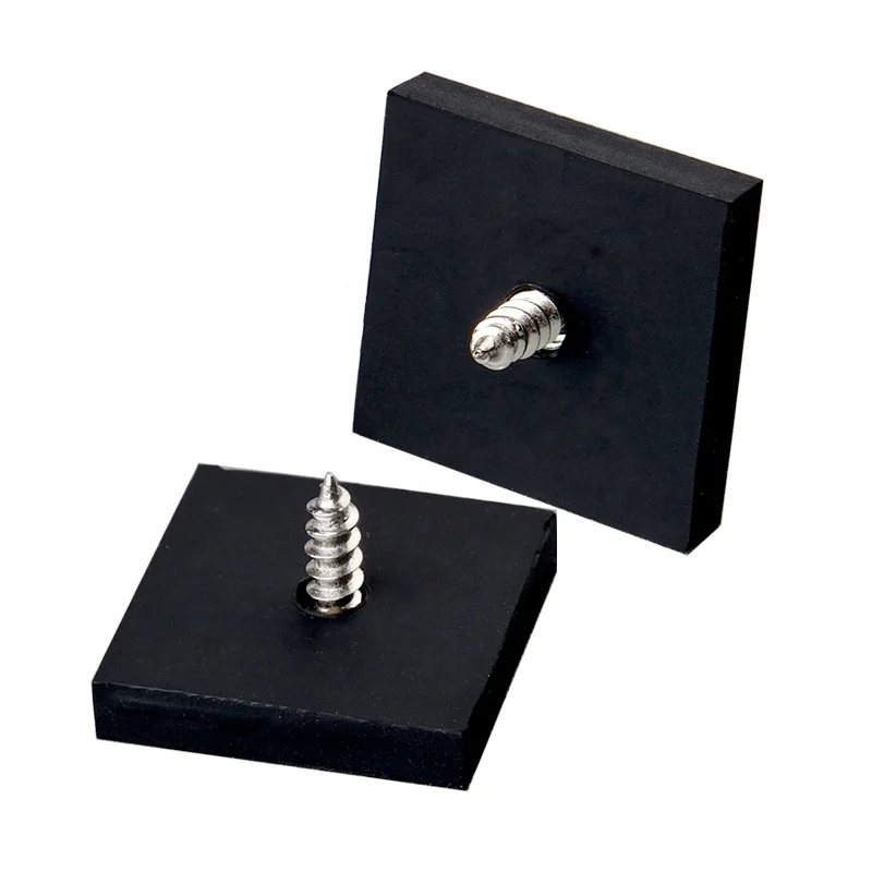 Rubber Coated Magnets 5KG Self-tapping Screw Wall Mount Strong Neodymium Block Magnet