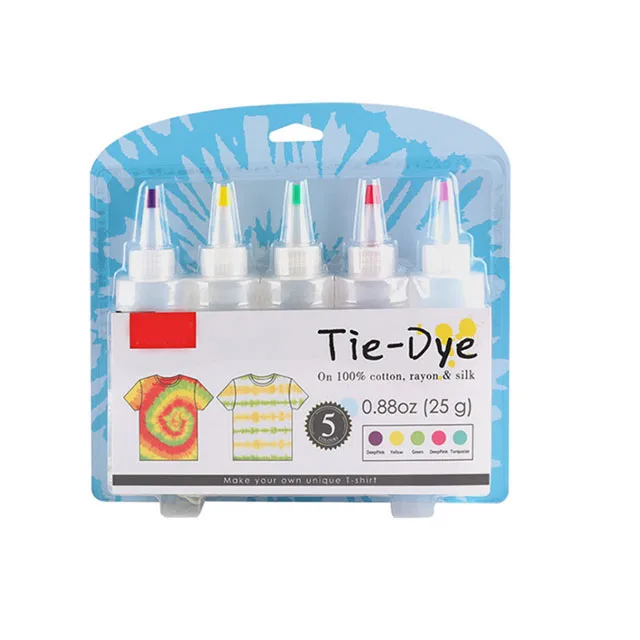 
 Бесплатное сочетание различных спецификаций, Нетоксичная краска «сделай сам» на рубашках, ткань, галстук-краска, наборы одноэтапной краски  