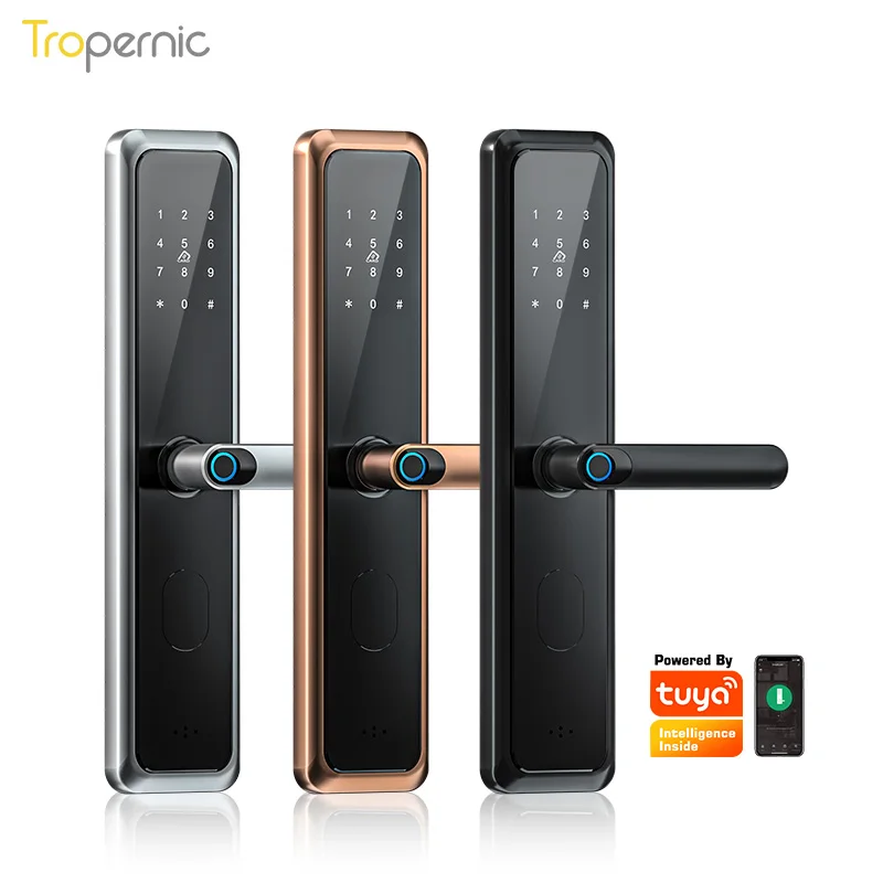 Tropernic Remote Control System Tuya wireless APP for Apartment Smart Fingerprint Digital Door Lock