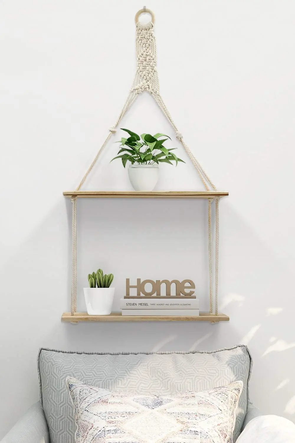 Best Selling Hanging Plant Stand Modern Decor Wooden Wall Mount Shelf