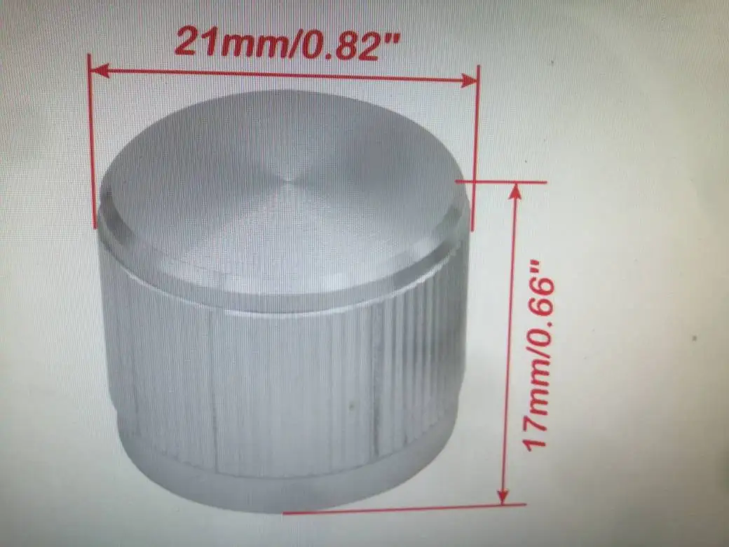 High Quality Metal Aluminum Encoder Switch Volume Control Knob fit for Spline Teeth D Shaft