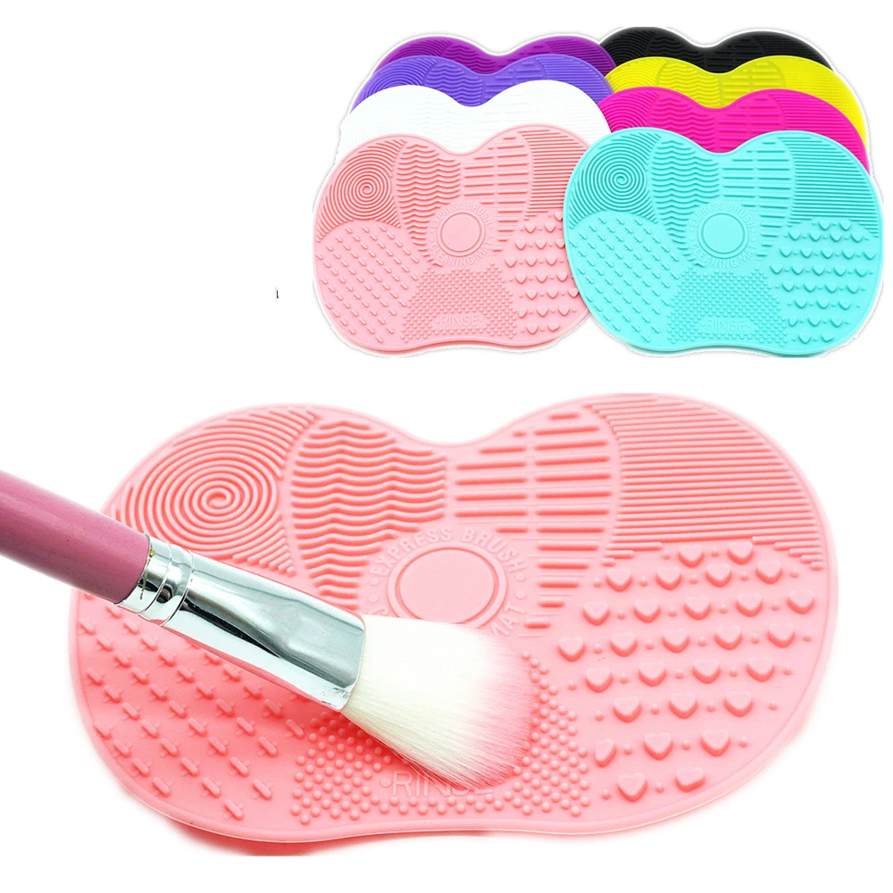 Hot Sale Cute Make Up Brush Cleaning Mat Silicone Make Up Brush Cleaning Pad Makeup Tools Cleaner