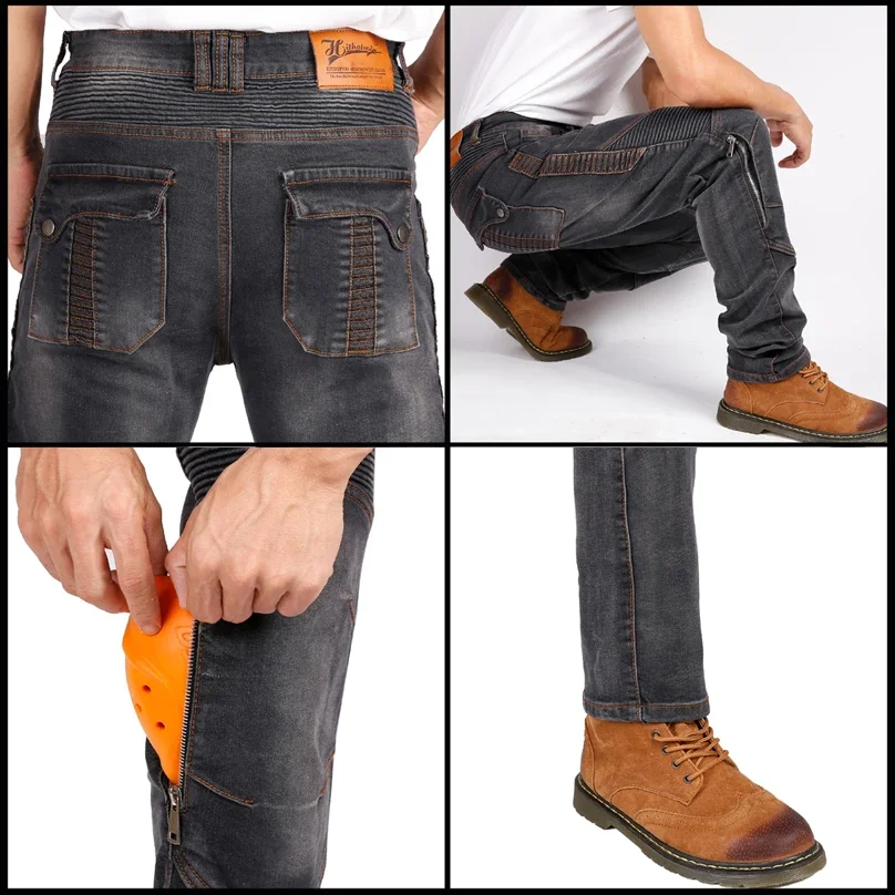 Motorcycle jeans Moto Pants Protective Gear Riding Touring fireproof and wearable Motorbike Trousers Men Aramid 5XL 4XL 3XL 2XL