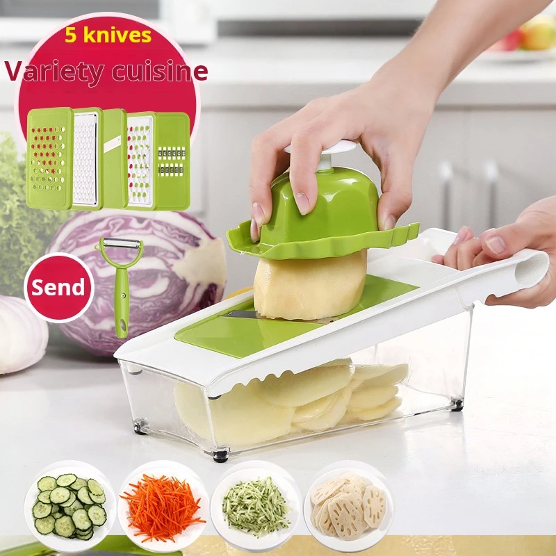 Household Multifunctional Vegetable Cutter Potato Shredder Kitchen Vegetable Cutter Vegetable Cucumber Radish Shredder Grater