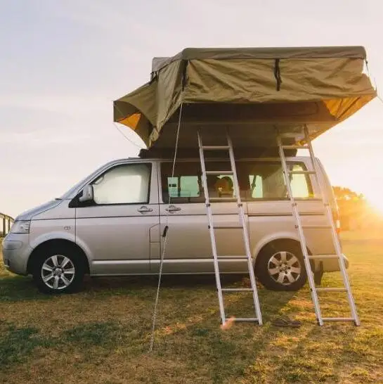 Rooftop Camping Tent 4x4 SUV Jeep Car Camping Soft Shell Roof Top Tent with Two Ladder