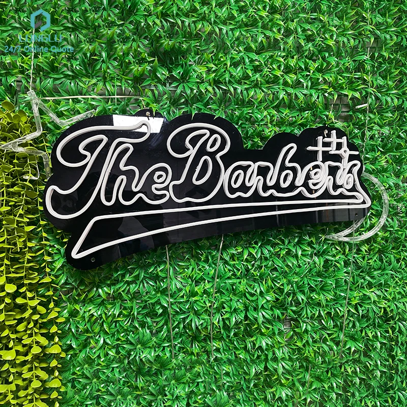 Black acrylic back white jacket flex neon sign DC12V led illuminated flex neon sign