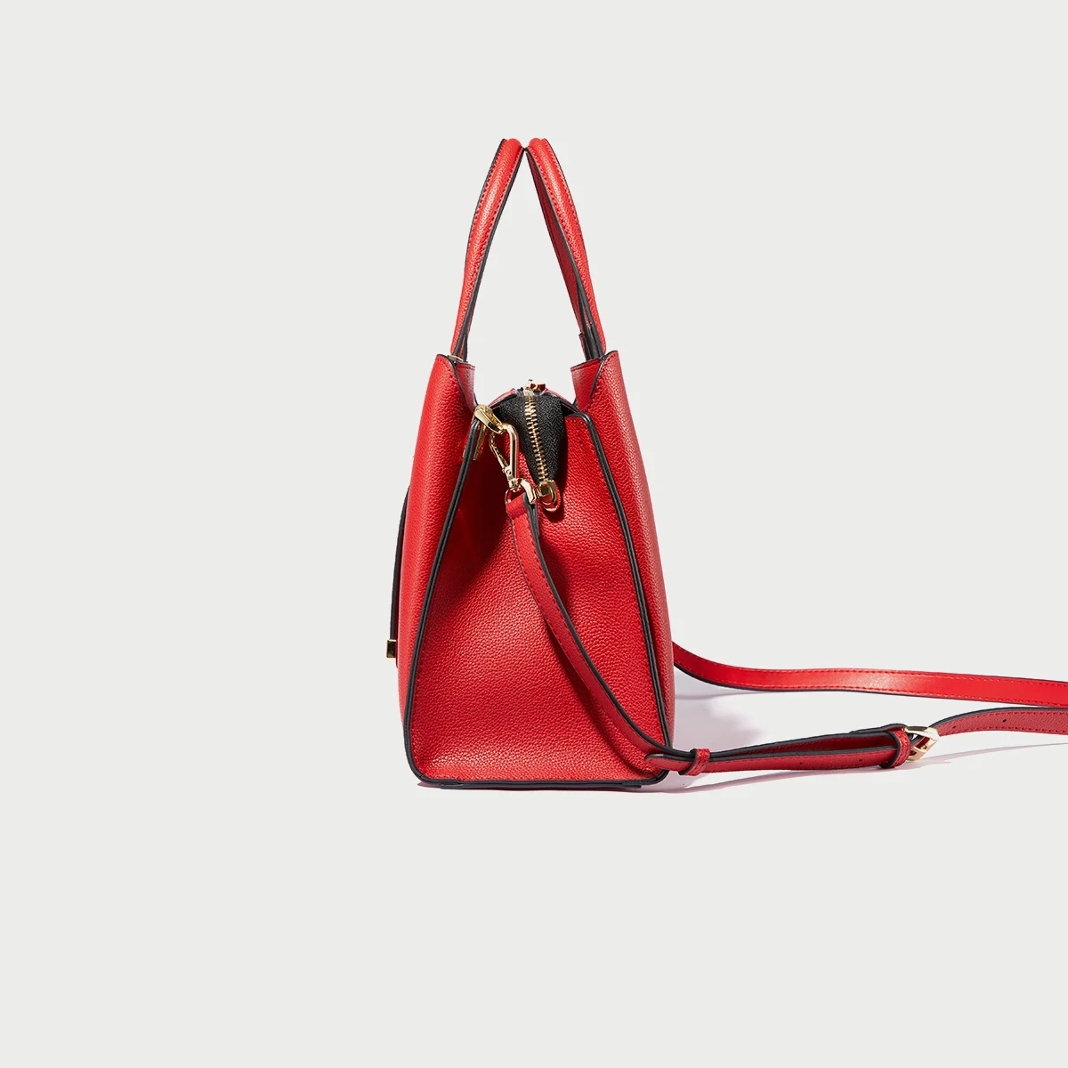 2022 High Capacity Hand Bags Private Label Bags Red Color Women Shoulder Handbags Ladies Genuine Leather Cross body Tote