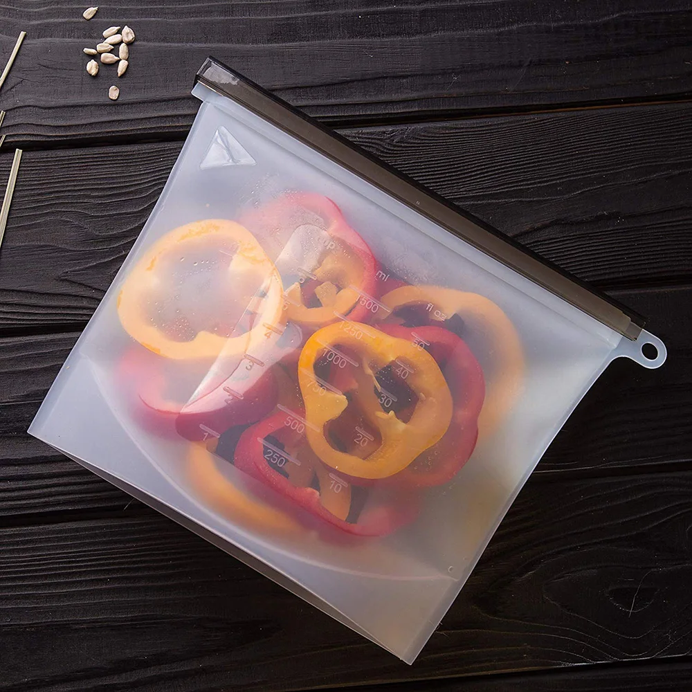 Многоразовые силиконовые пакеты для хранения пищевых продуктов герметичные продуктов/пищевой класс/универсальный