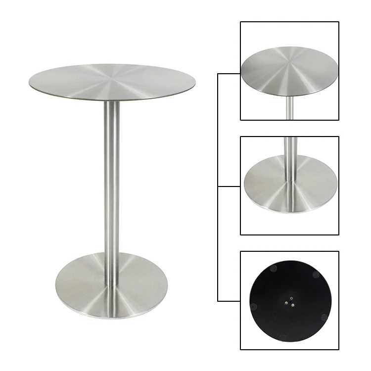 Brushed surface hot sale luxury  fast food table legs Stainless steel table base
