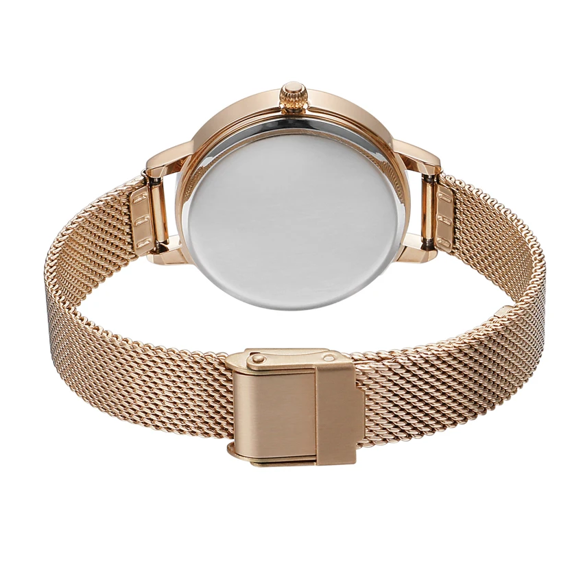 New Arrival Vogue Gold Stainless Steel Fashion Watch Women Ladies Quartz Dress Bracelet Watches With Bracelet