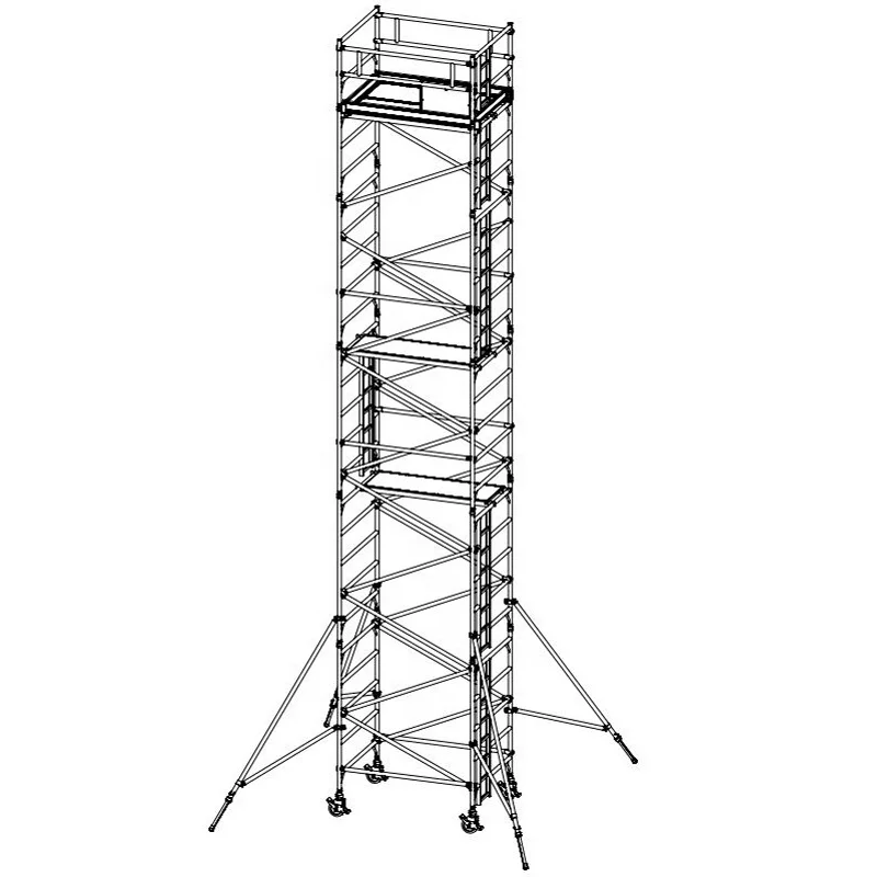 Manufacturer TUV certification 9m aluminum rolling scaffold for mall