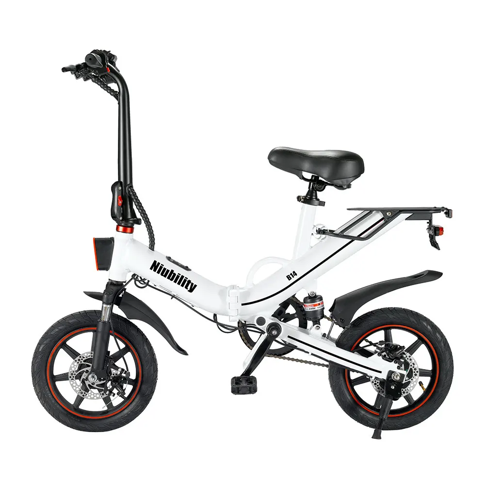 Europe warehouse Niubility B14 14 inch Foldable Electric Bicycle 48V 15Ah Lithium Battery 400w motor 25km/h 100km mileage ebike