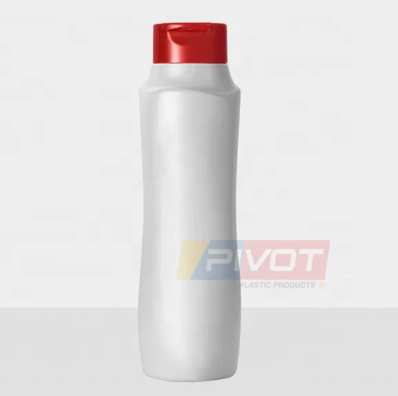 HDPE 537ml 18oz Jam Ketchup Salad Mayonnaise Squeeze Plastic Bbq Sauce Bottle with Shrink Film
