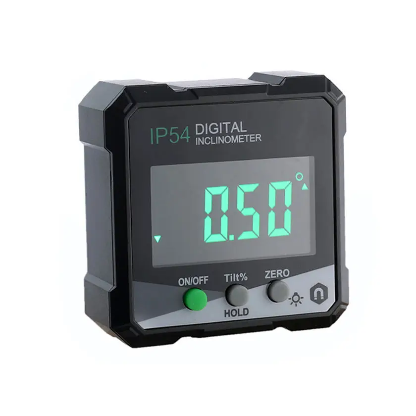 Four side magnetic 4*90 degree display LCD tilt box Angle meter Inclinometer Small Magnetic Gauge Angle Meter Digital Protractor