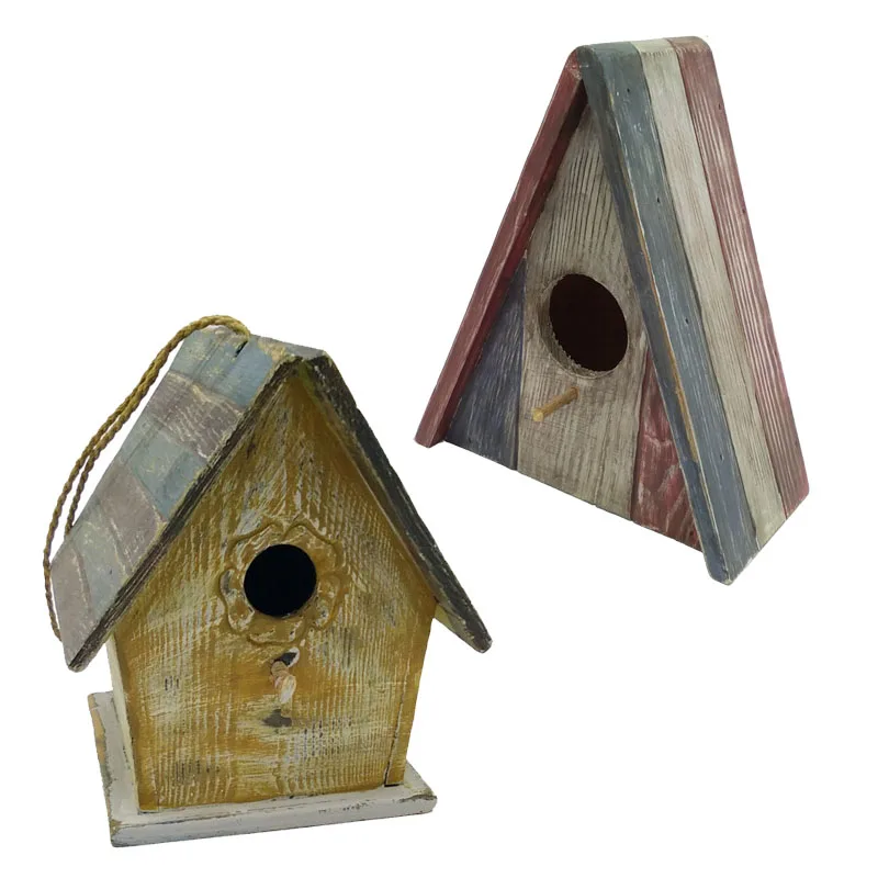 Manufacture Wholesale Wood Bird Nest Box Wooden Birdhouse Cages Wood Bird House