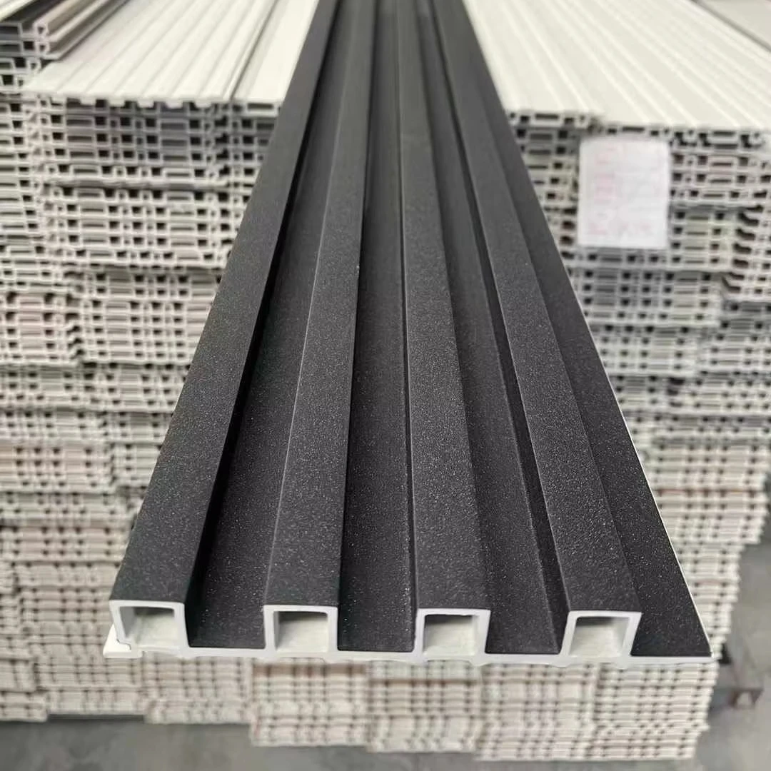 Home Improvement Decoration Wood Alternative Panels WPC Louver fluted Wall Panel 3D PVC Wall Panel