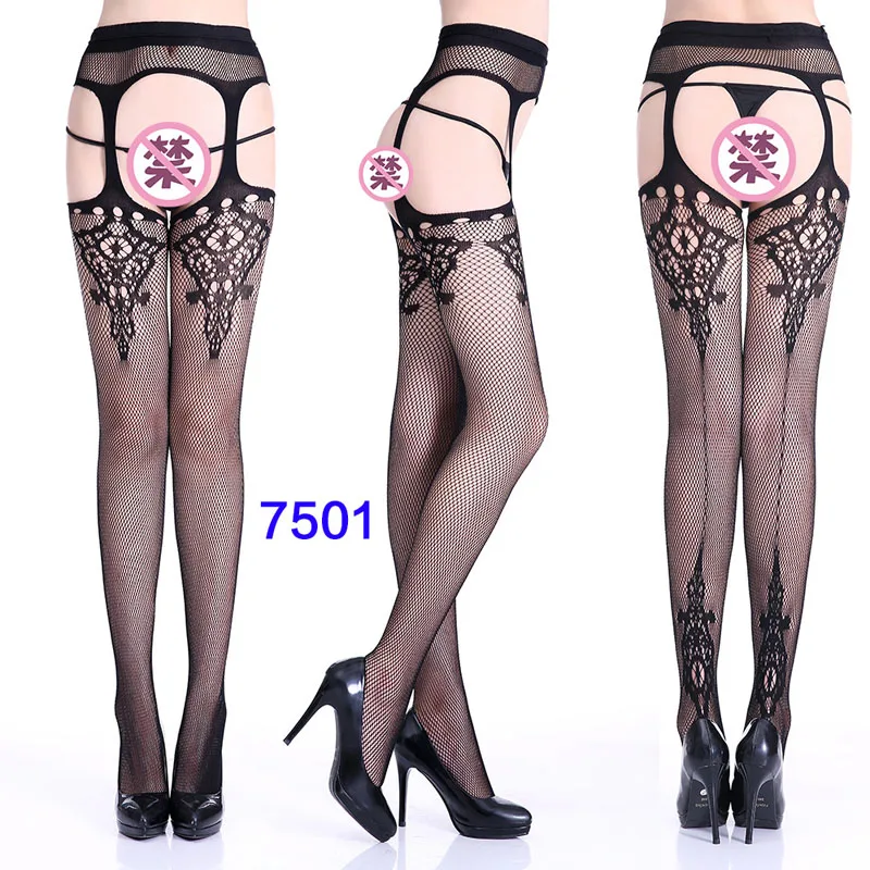 Cowinner 2020 Black Sexy Womens Fishnet Tights Suspender Pantyhose Thigh High Stockings