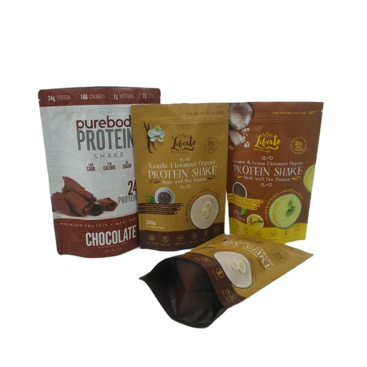 500g 1kg protein Coconut powder packaging bag resealable chocolate baking pancake mix powder aluminum foil ziplock doypack