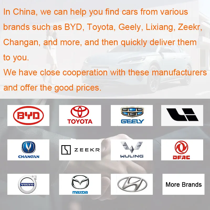 Быстро заказываете автомобили разных марок для BYD Toyota Geely Lixiang Zeekr Changan Honda