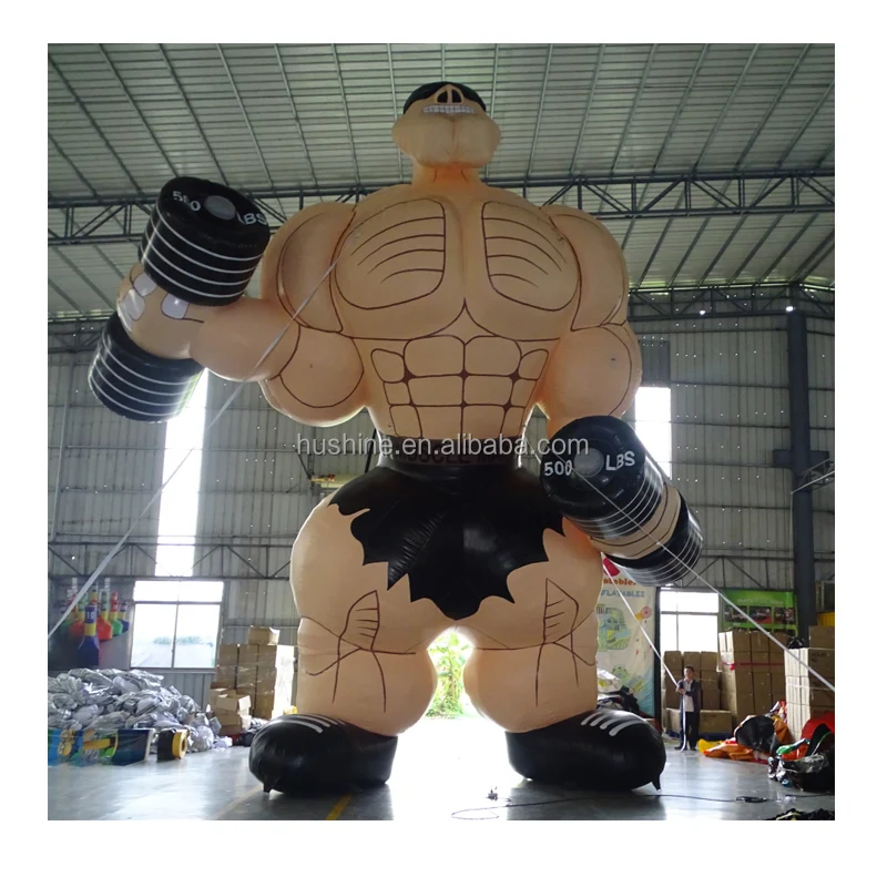 Giant Fitness custom inflatable character For GYM Club Advertising Inflatable Muscle Man model balloon
