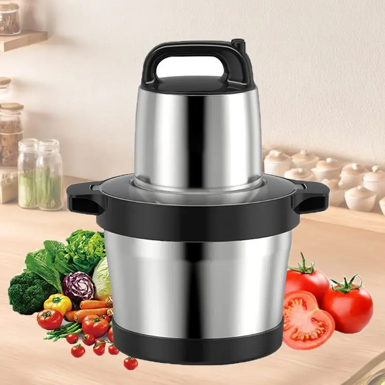 commercial electric minced steel crusher machine, 6l garlic stainless vegetable cutting meat grinder/