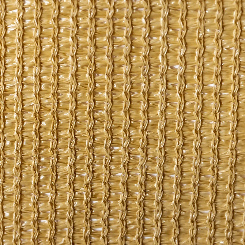 Factory Supply Discount Price Hdpe Material Shades Sail Anti UV  Sand color Sun Shade Garden Plastic Net Shading