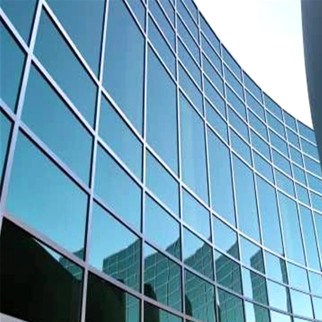Tempered Glass Thermally Broken Building Exterior Curtain Wall Unitized System Aluminum Glass Curtain Walls