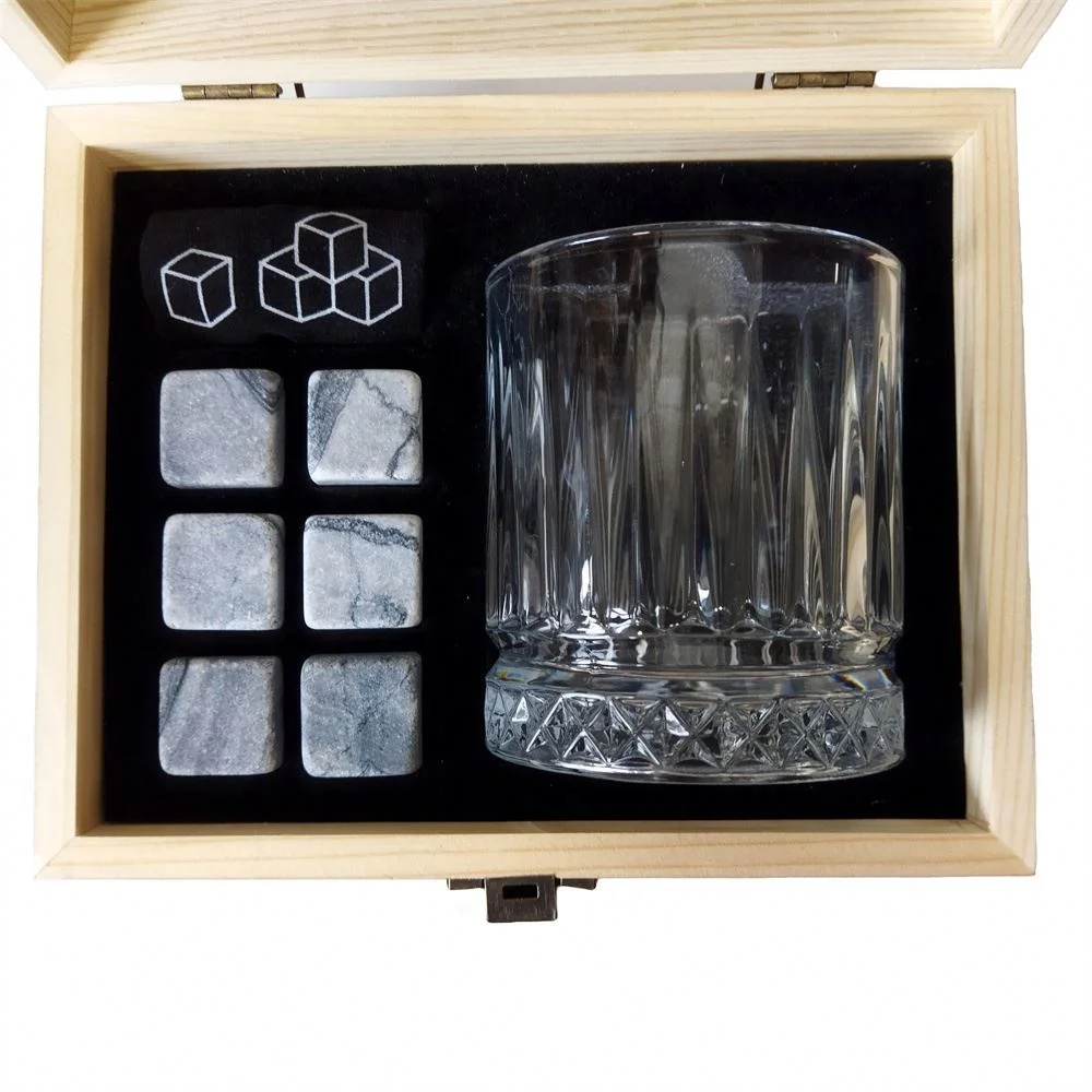 Free Packing Box! Set Of 8 With Tong Stainless Steel Bar Wisky Chiller Stones Ice Cube