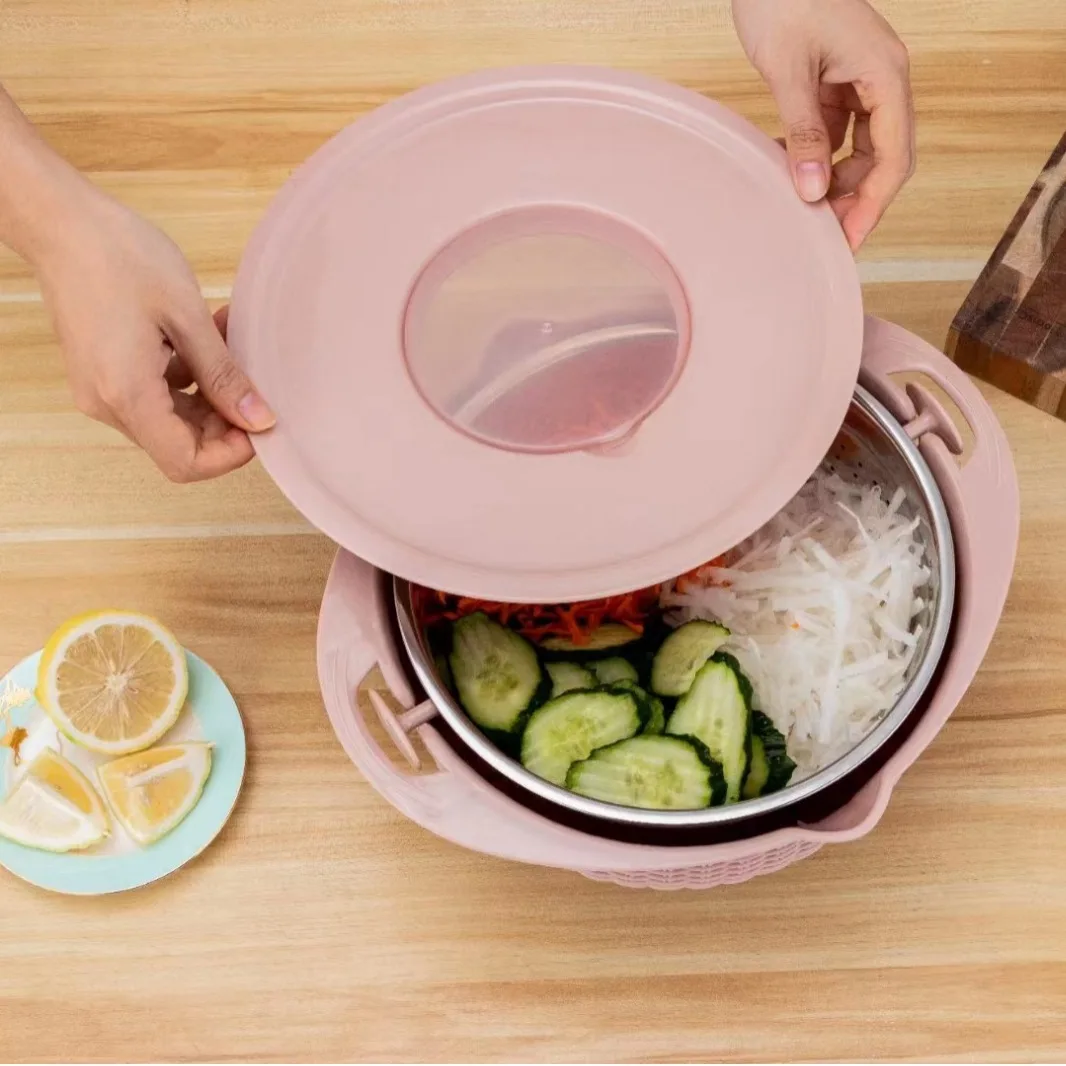 New Strainers for Kitchen 4 in 1 Fruit Cleaner Food Strainers and Colanders