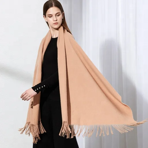 Multi Color Extra Large Size Soft Cashmere Scarf And Wool Shawl Wrap Elegant Design With The Tassels