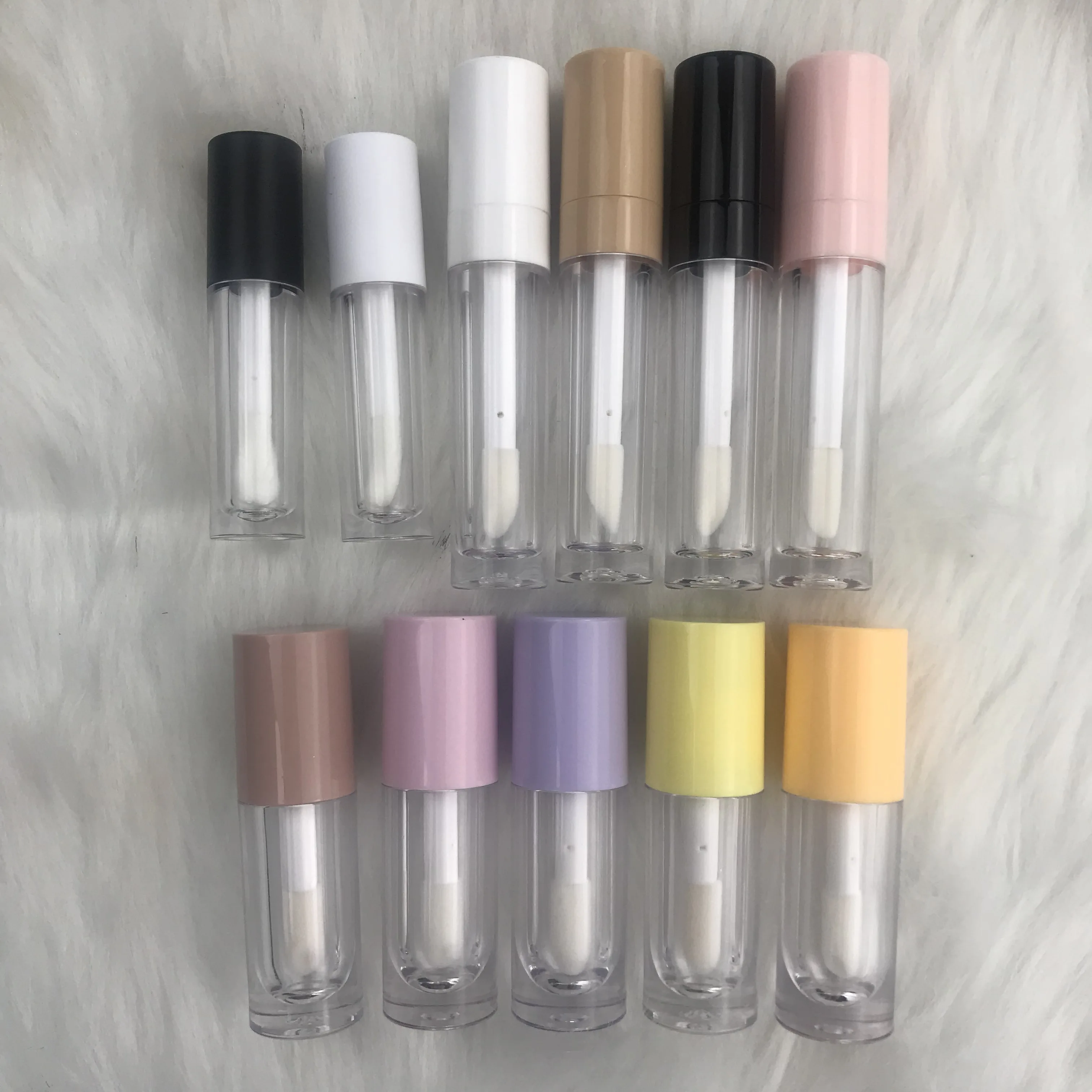 
Custom Empty Lipgloss Tube Packaging 6ml 8ml 10ml Clear Wand tubes Private Label Lip Gloss Tube 