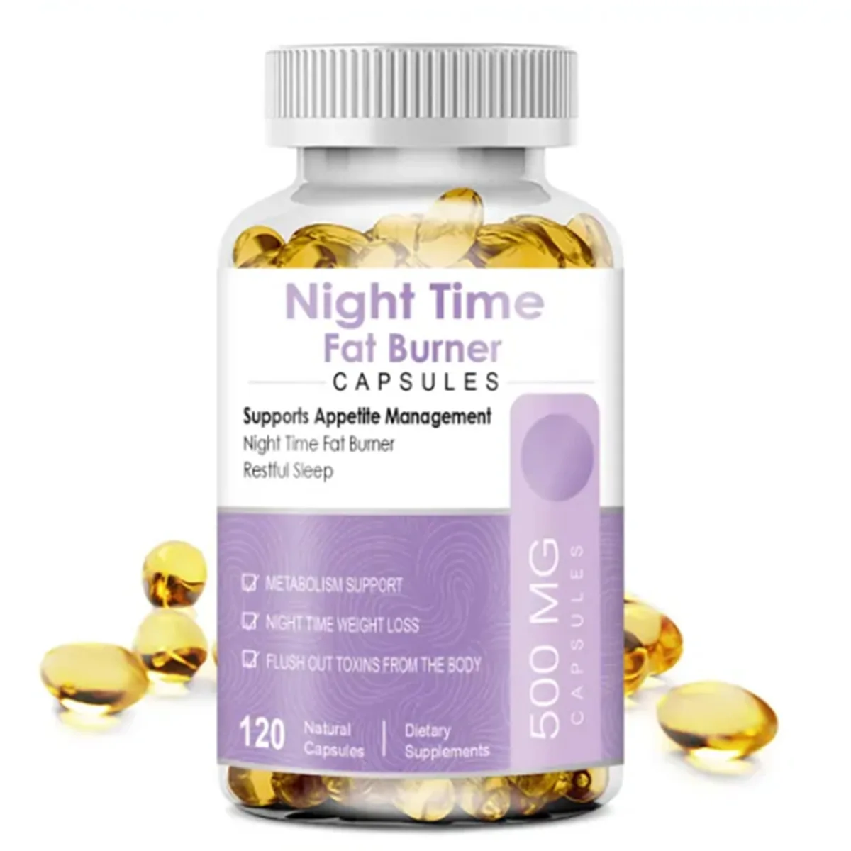 Private Label Extract Night Time Fat Burner Capsule For Women Enhance Fat Burn soft capsules
