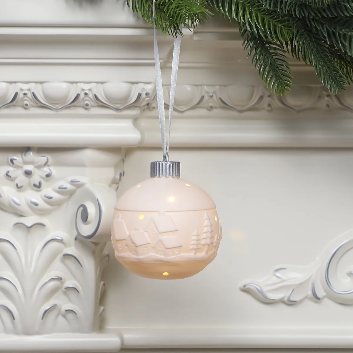 Christmas Ceramic Indoor Ornaments Christmas Holiday Santa Claus Decor For Home