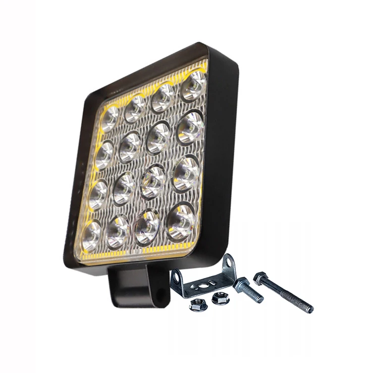 yellow cob square work lamp truck fog light led drl jeep  for cars lamps car lighting system mini driving light