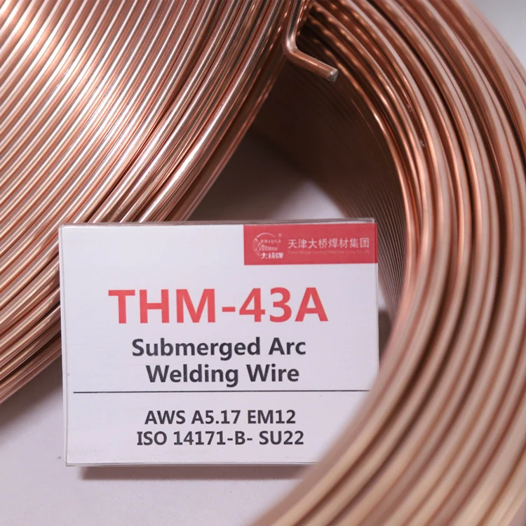 TIANJIN BRIDGE SAW Solid Wire  GB/ T5293 SU26  THM-43A  AWS A5.17 EM12 WELDING WIRE