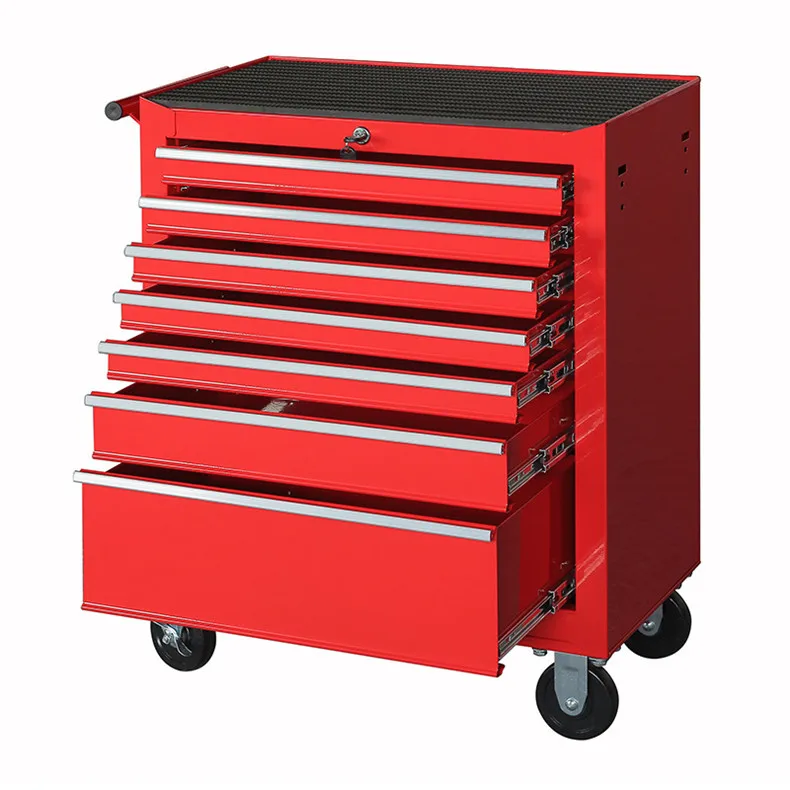 Industrial Auto Repair Tool Cabinet Workshop Tool Car with 7 Drawers Storage Mobile Trolley