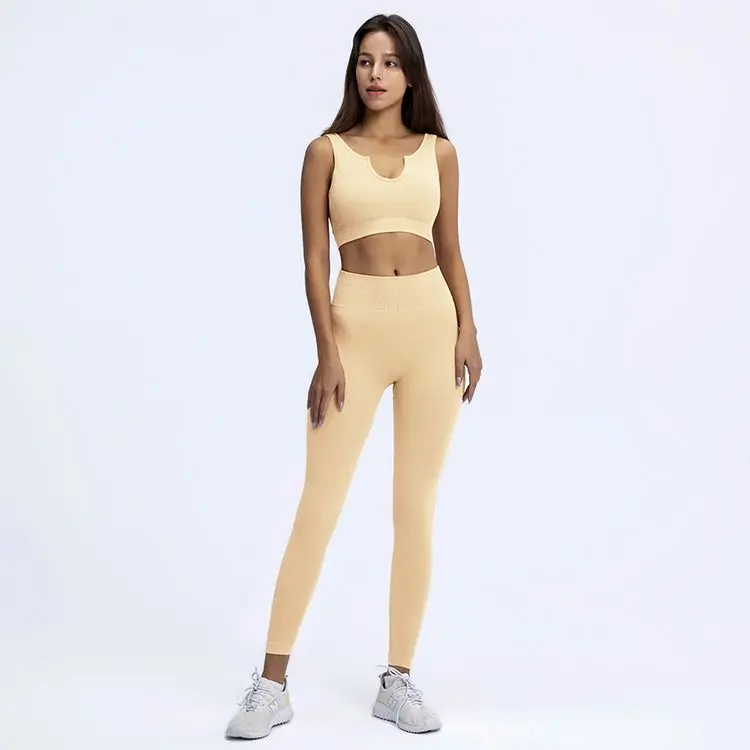 New Design Cheap Price Free Sample Four-Way Stretch recycled gym amazon workout set Manufacturer in China