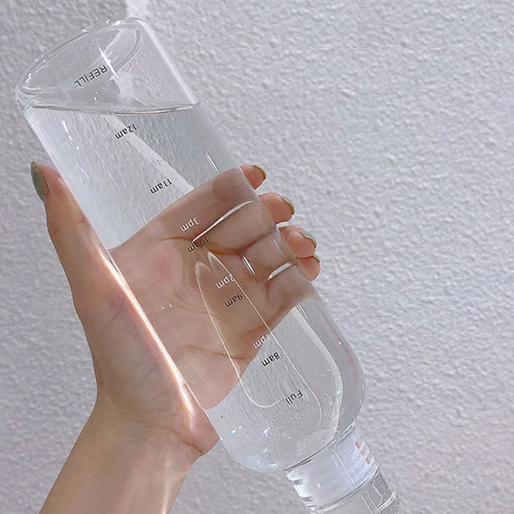Newest Manufacturer Clear High Borosilicate Temperature Resistant Leak Proof Wholesale Glass  Water  Bottle With Lid